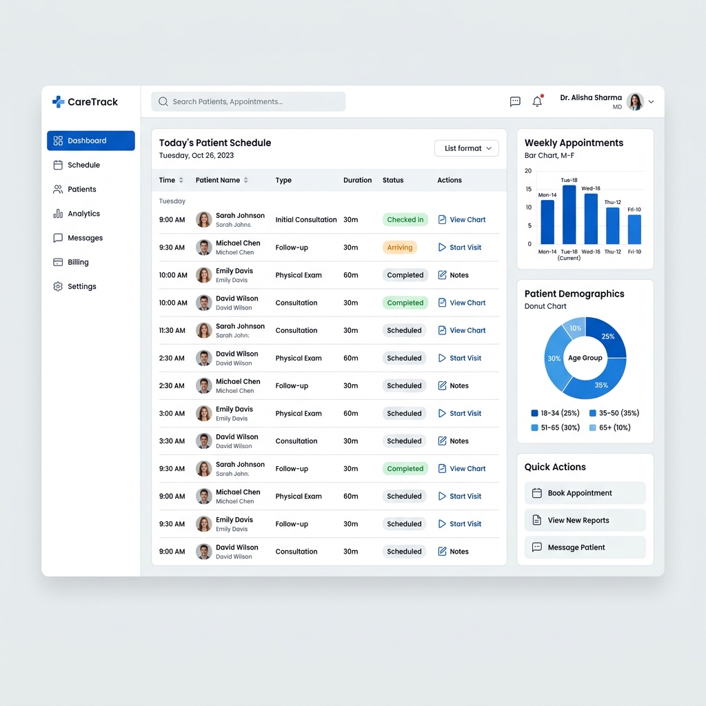 Dashboard praticien